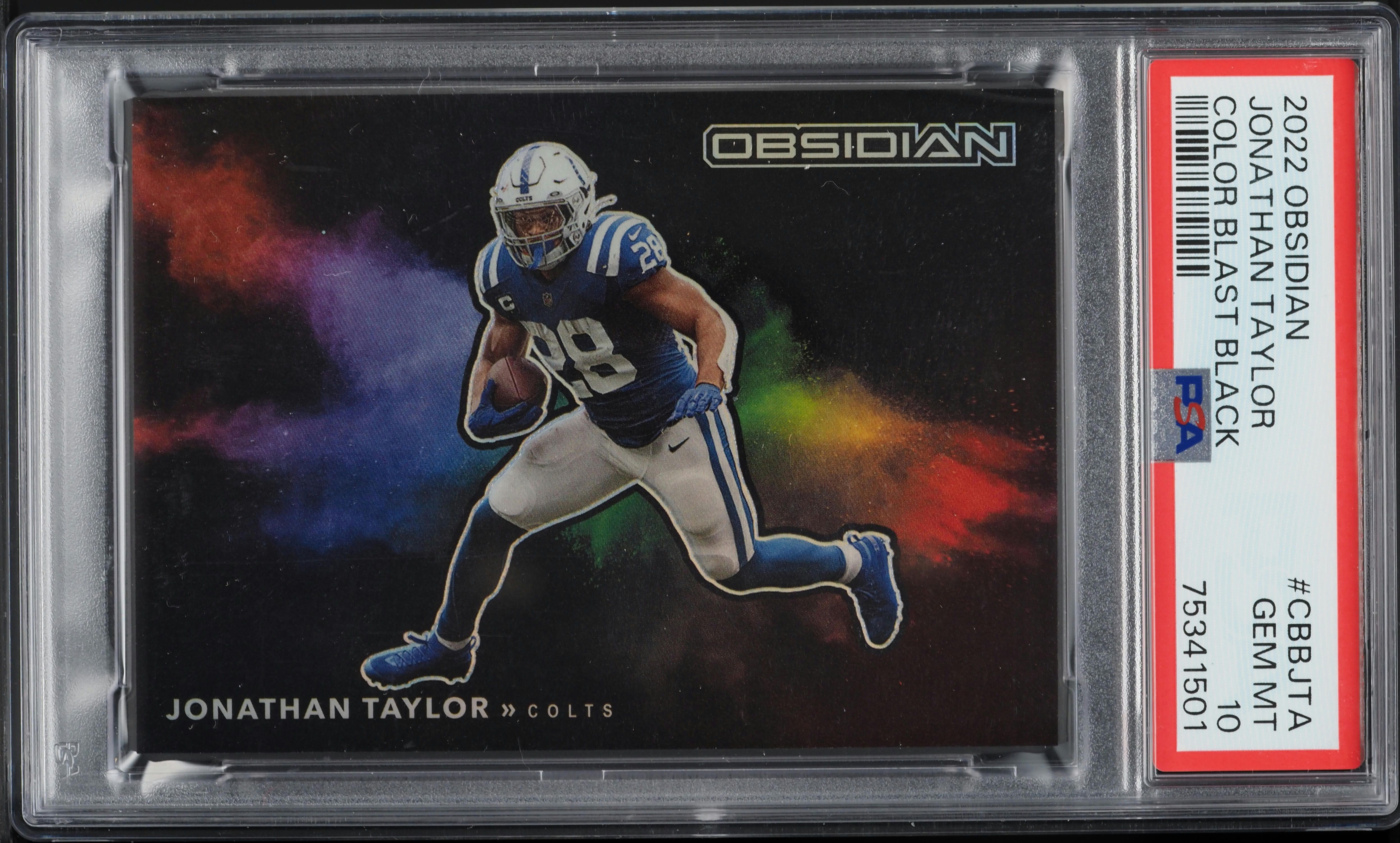 2022 Panini Obsidian Color Blast Black Jonathan Taylor #CBB-JTA
