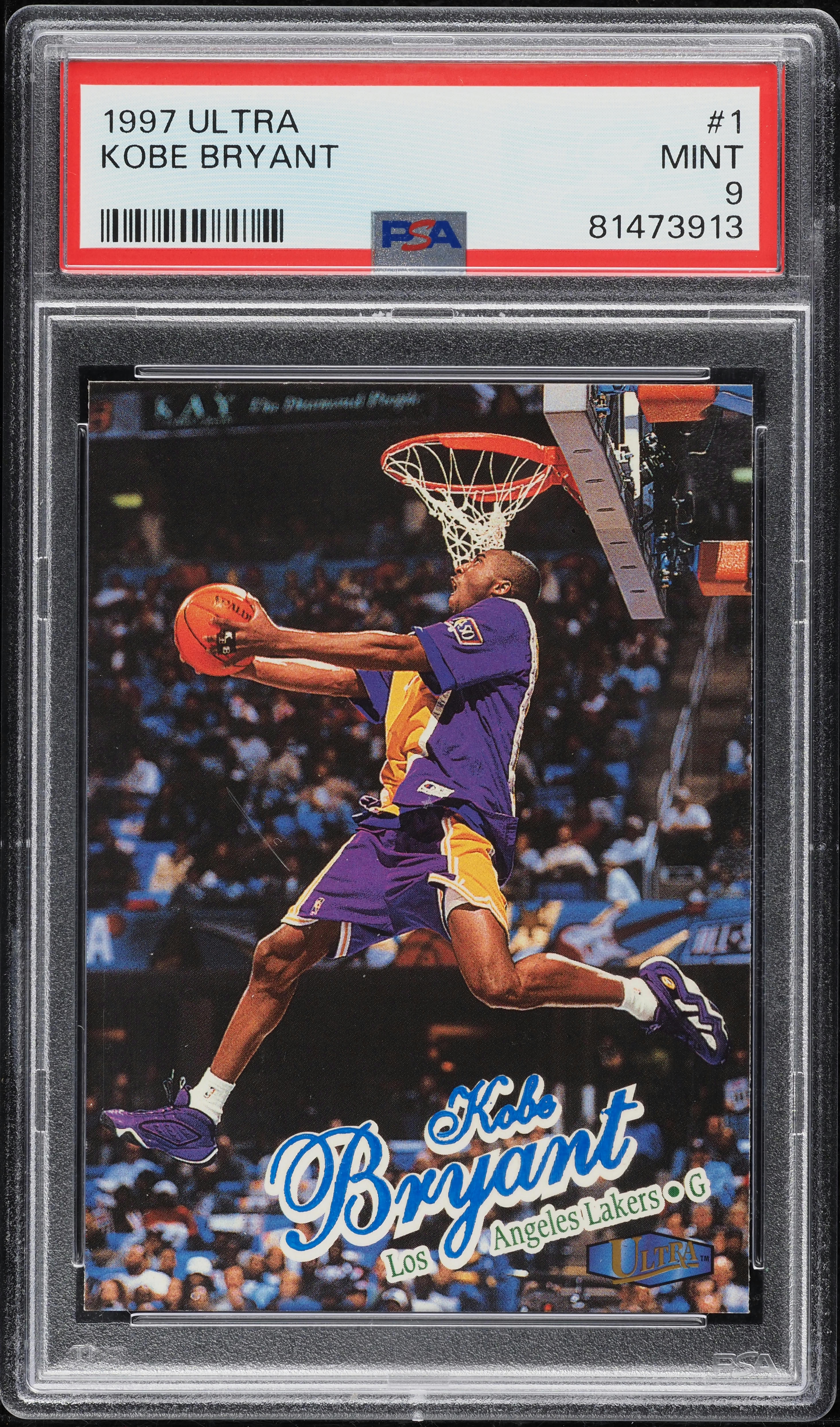 1997 Ultra Basketball Kobe Bryant #1 PSA 9 MINT on Fanatics Collect