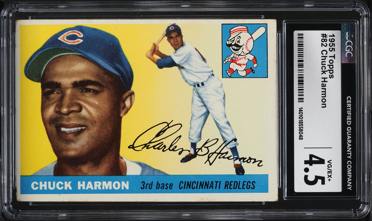 1955 Topps Chuck Harmon #82 CGC 4.5 VGEX+