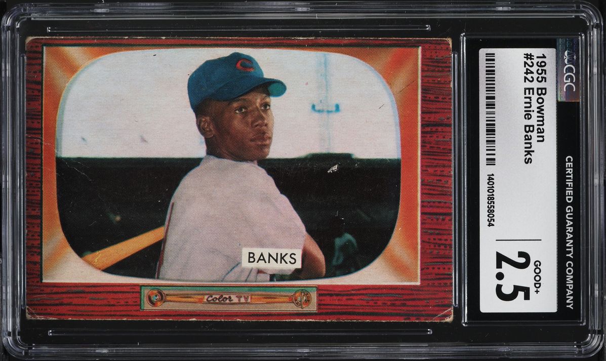 1955 Bowman Ernie Banks #242 CGC 2.5 GD+