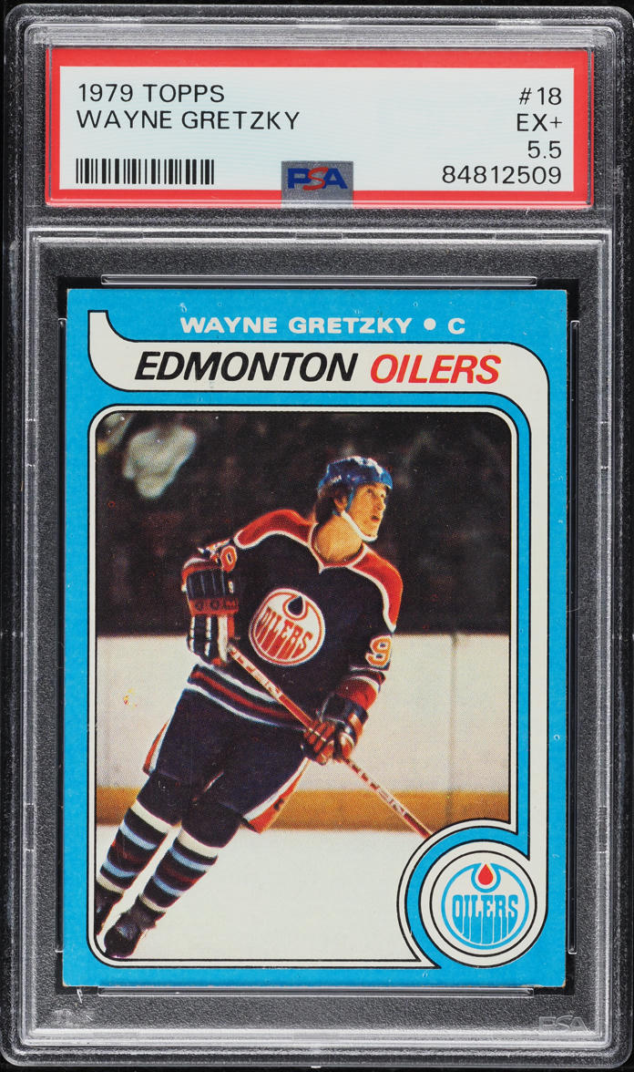 1979 Topps Hockey Wayne Gretzky ROOKIE #18 PSA 5.5 EX+