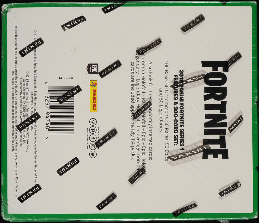 2019 Panini Fortnite Series 1 Sealed Mega Box, 12ct Packs