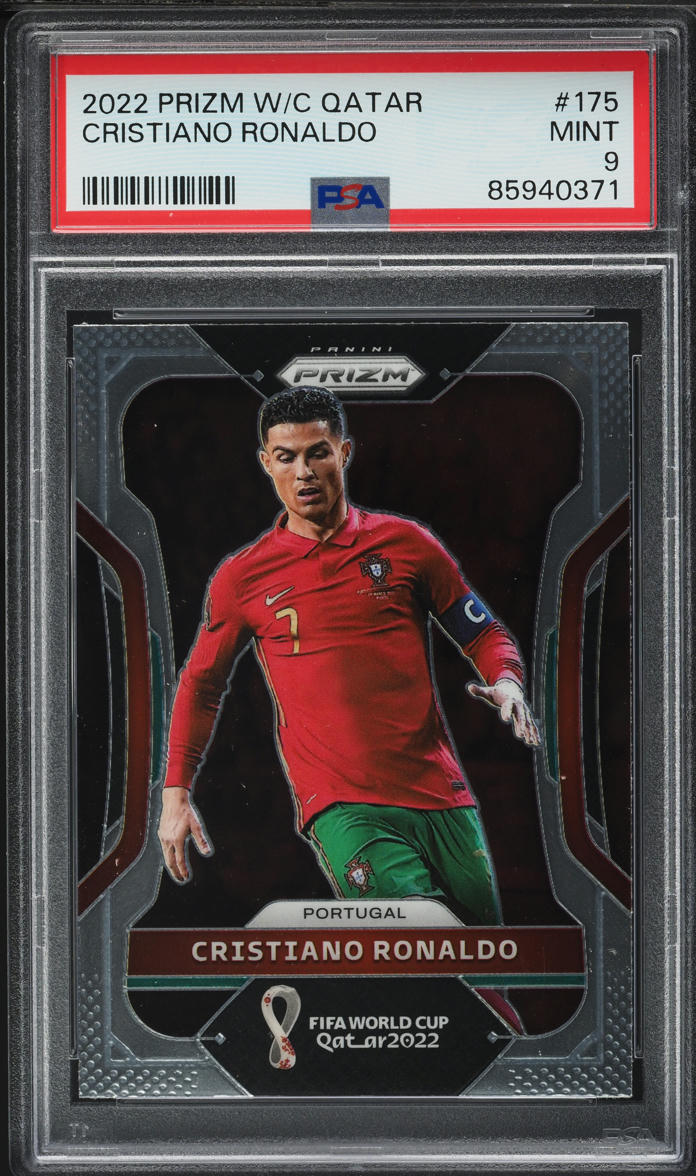 2022 Panini Prizm World Cup Qatar Cristiano Ronaldo #175 PSA 9 MINT