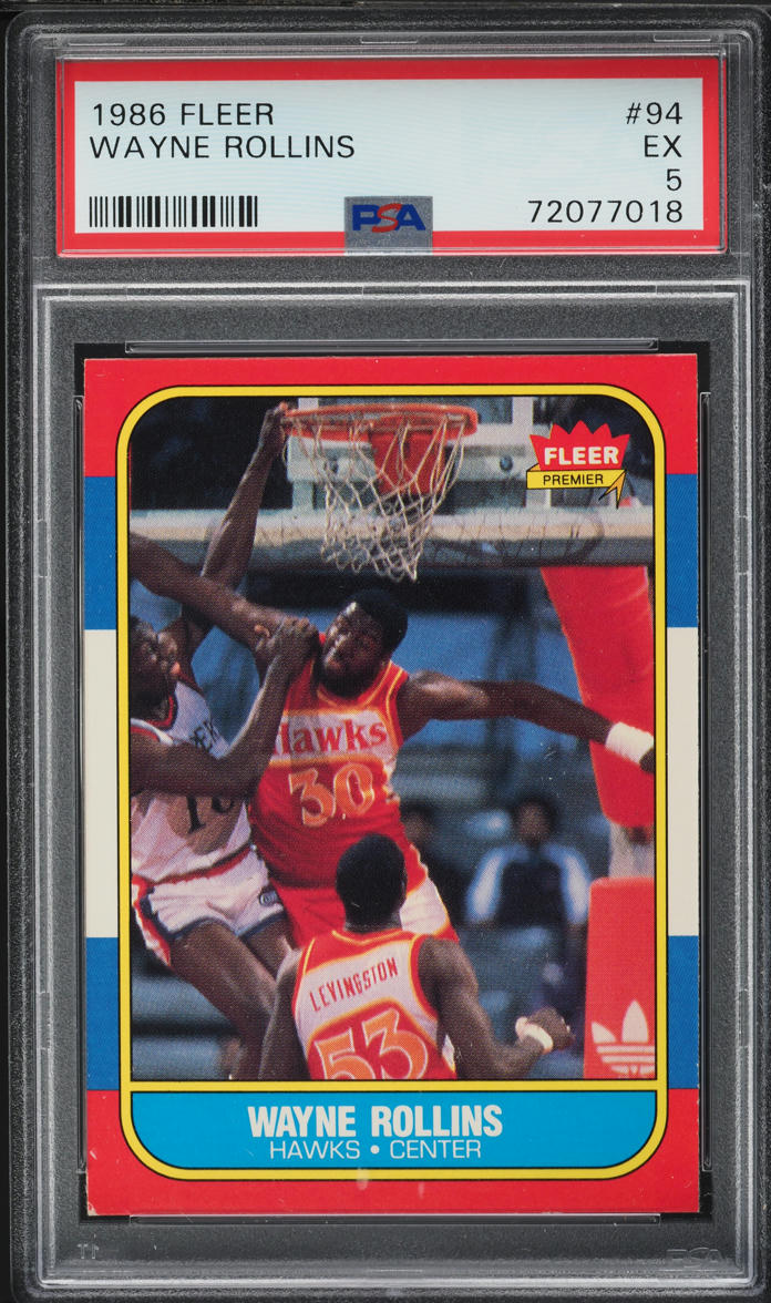 1986 Fleer Basketball Tree Rollins #94 PSA 5 EX