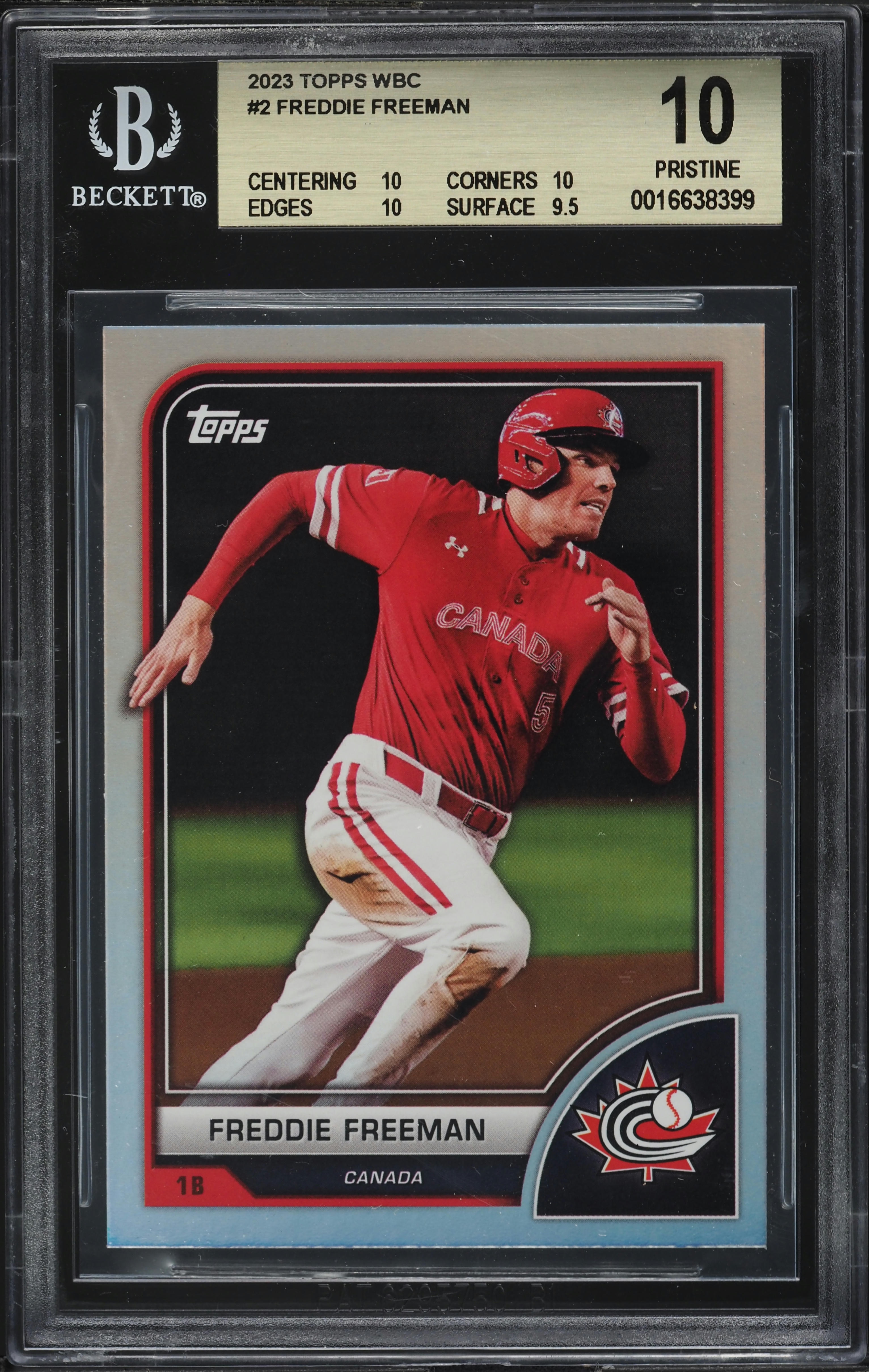 2023 Topps World Baseball Classic Freddie Freeman #2 BGS 10