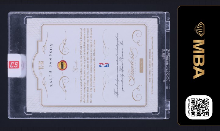 2014 Panini Flawless Top Of Class Emerald Ralph Sampson PATCH AUTO /5 MBA AUTH