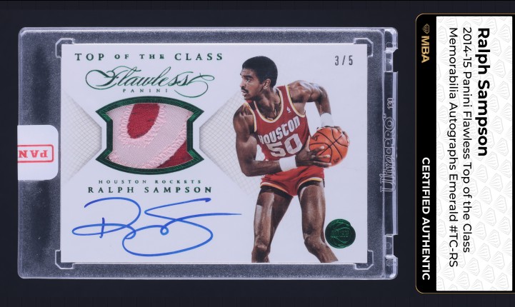 2014 Panini Flawless Top Of Class Emerald Ralph Sampson PATCH AUTO /5 MBA AUTH