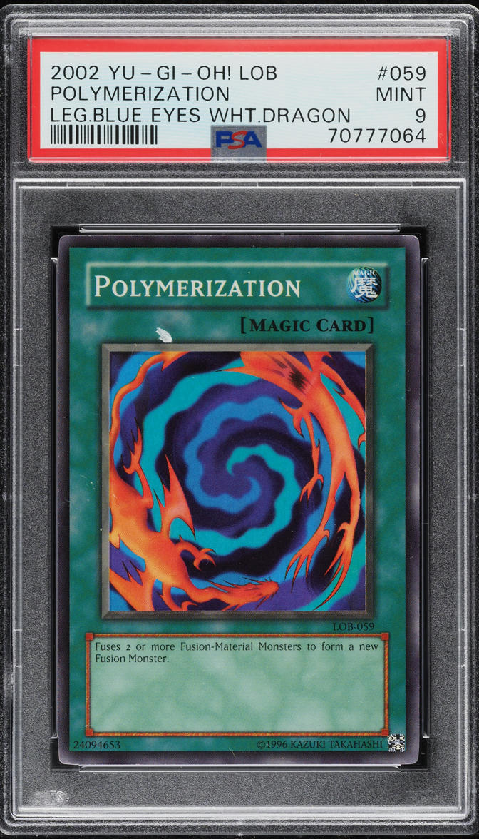 2002 Yu-Gi-Oh! Legend Of Blue Eyes White Dragon Polymerization #LOB-059 PSA 9