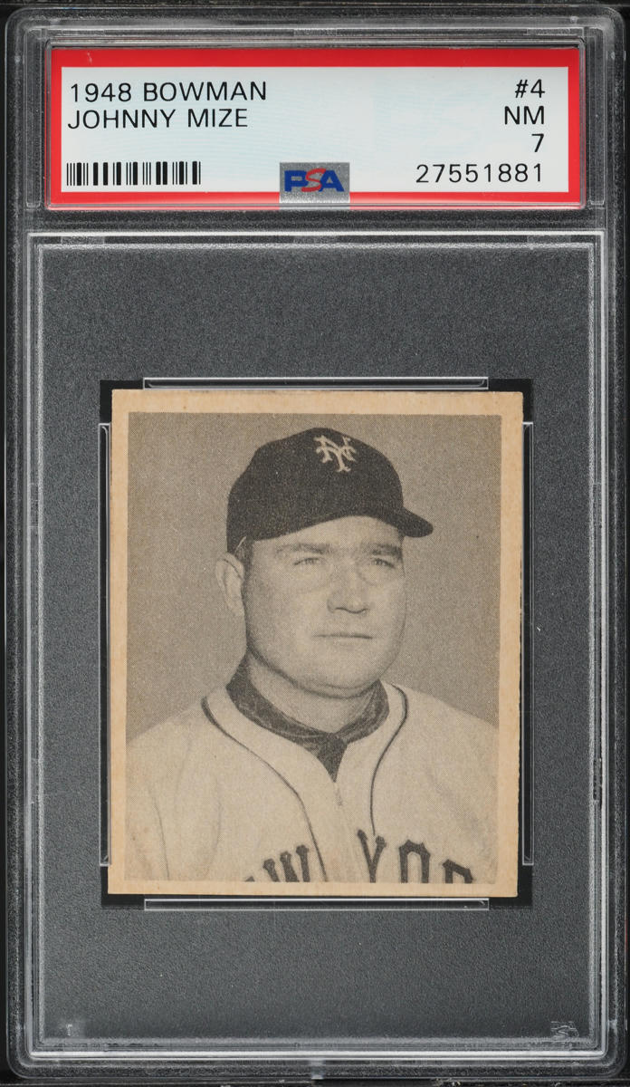 1948 Bowman Johnny Mize #4 PSA 7 NRMT