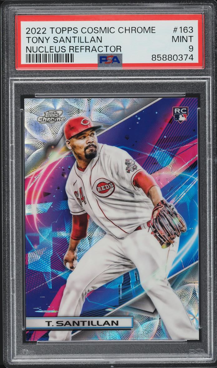 2022 Topps Chrome Cosmic Nucleus Refractor Tony Santillan ROOKIE #163 PSA 9 MINT