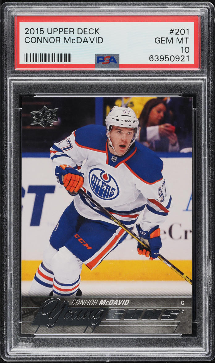 2015 Upper Deck Young Guns Connor McDavid ROOKIE #201 PSA 10 GEM MINT