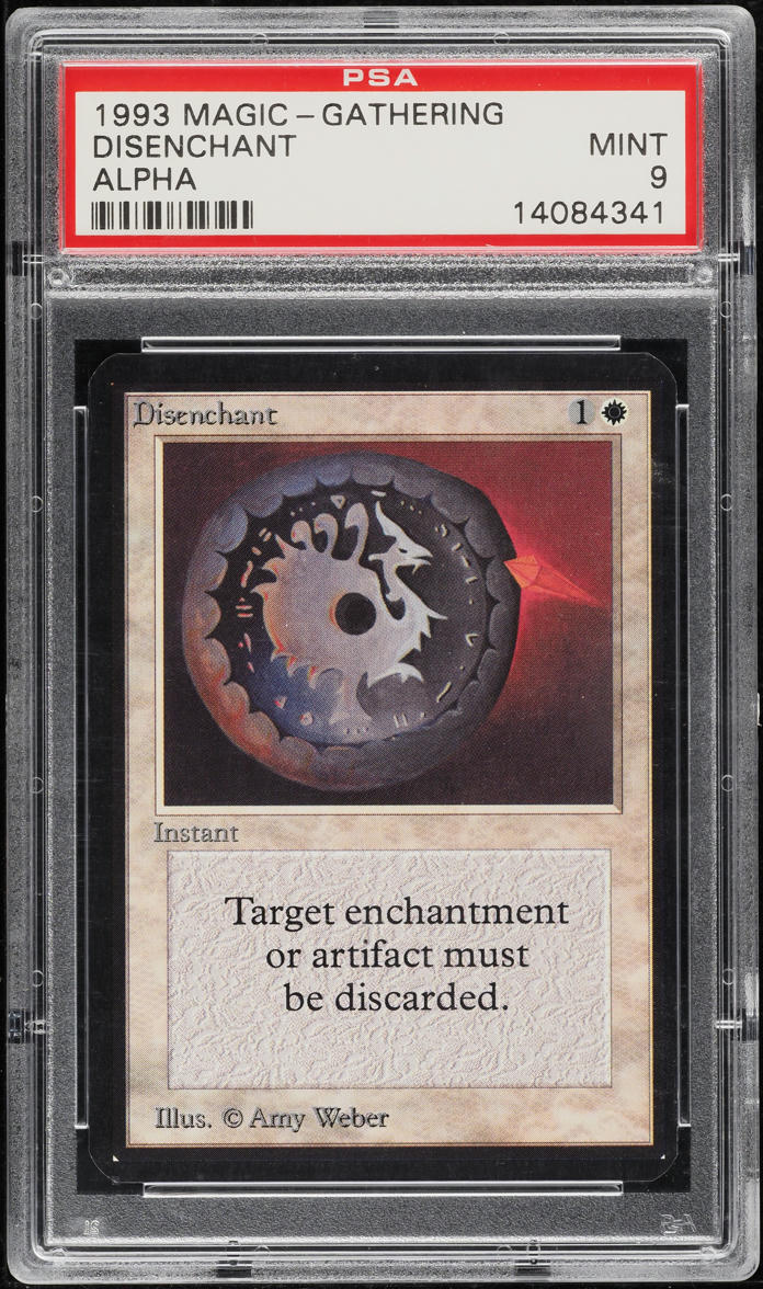 1993 Magic The Gathering MTG Alpha Disenchant PSA 9 MINT