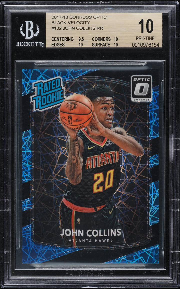 2017 Donruss Optic Black Velocity John Collins ROOKIE /39 #182 BGS 10 PRISTINE