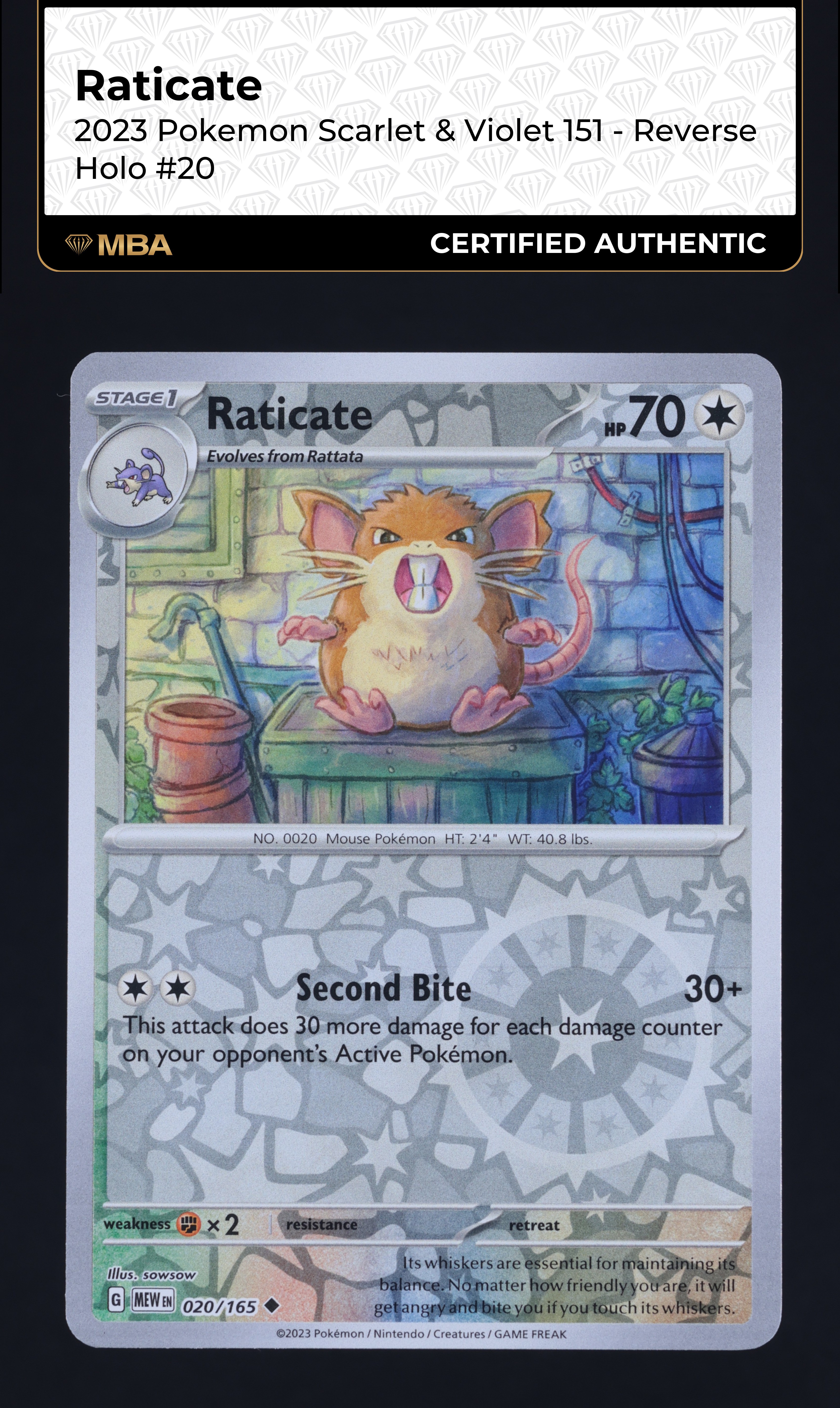 Raticate - SV: Scarlet & Violet 151 [REVERSE HOLO] | Ozzie Collectables