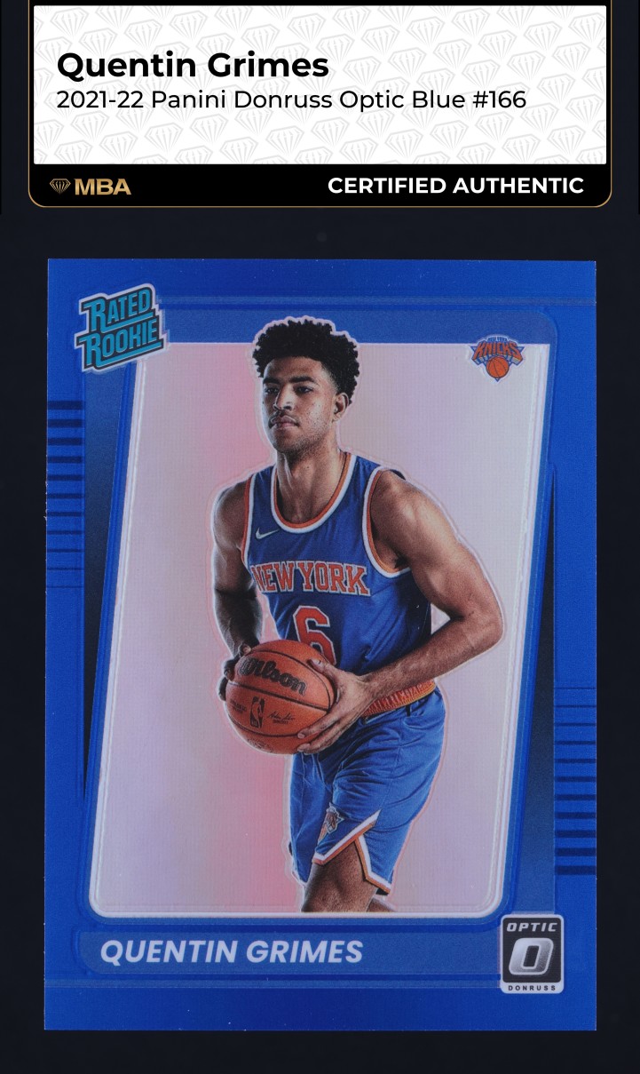 2021 Donruss Optic Blue Quentin Grimes ROOKIE /59 #166 MBA AUTH