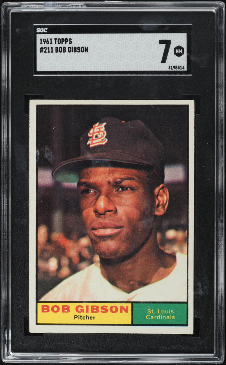1961 Topps Bob Gibson #211 SGC 7 NRMT