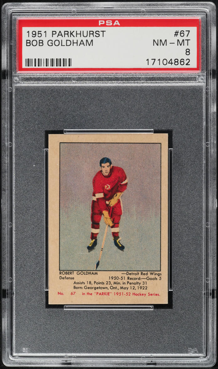 1951 Parkhurst Bob Goldham #67 PSA 8 NM-MT