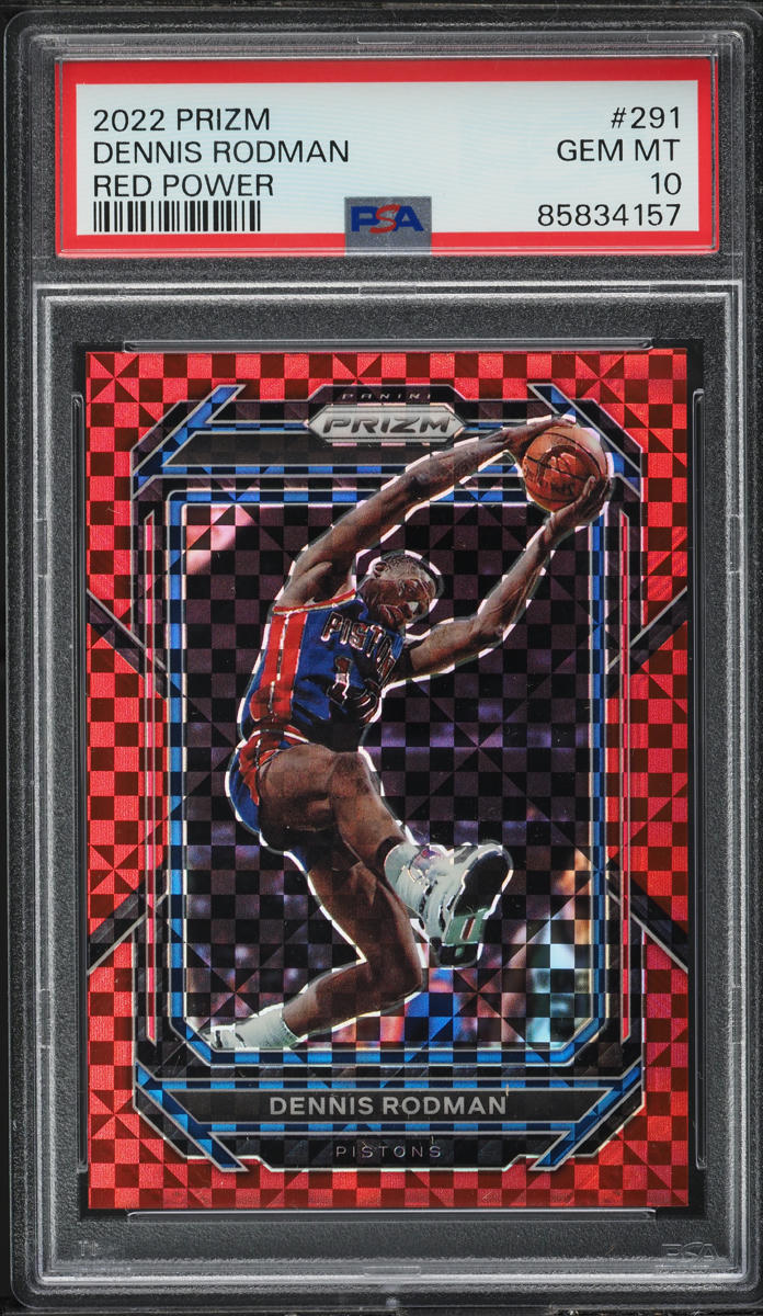 2022 Panini Prizm Red Power Dennis Rodman /75 #291 PSA 10 GEM MINT