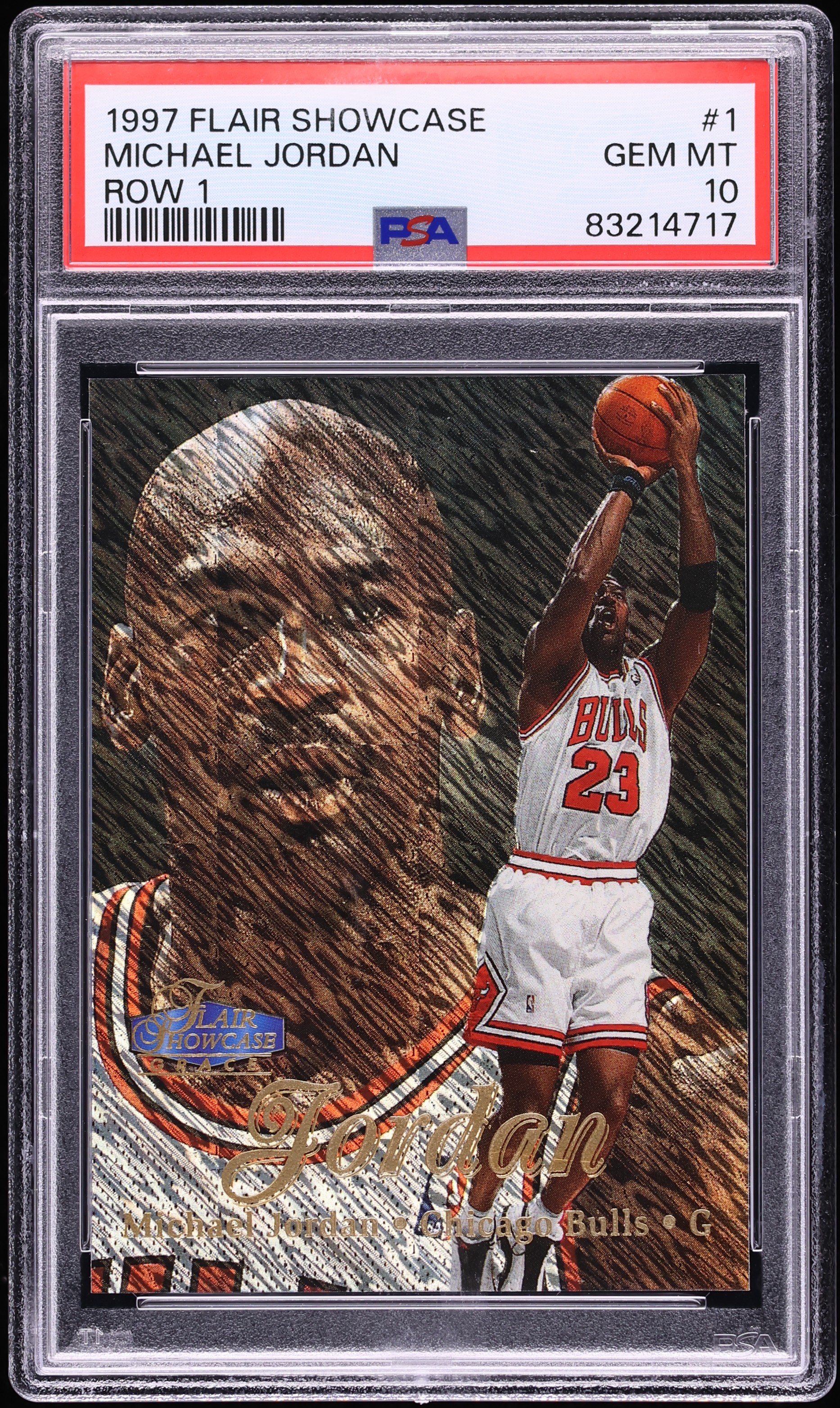 1997 Flair Showcase Row 1 Michael Jordan #1 PSA 10 GEM MINT on 