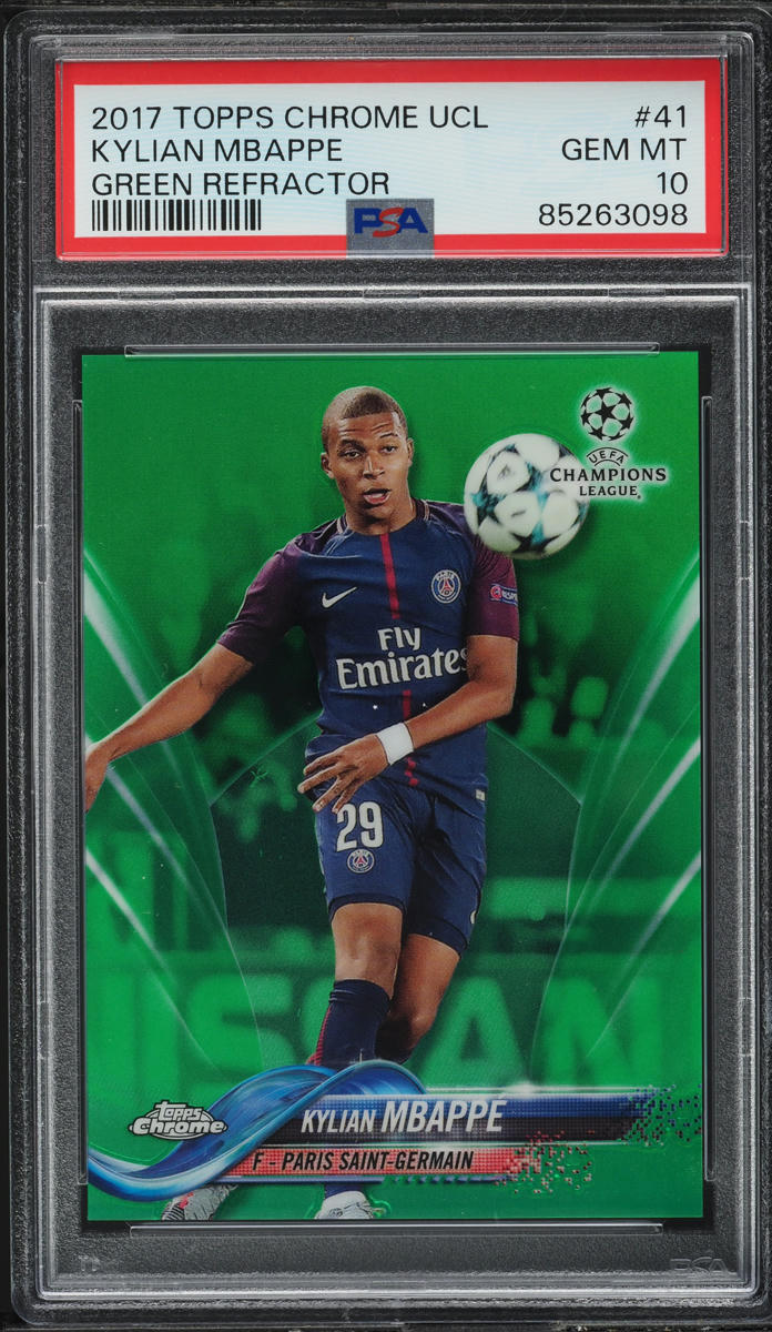 2017 Panini FIFA 365 Kylian Mbappe ROOKIE #250 PSA 9 MINT on