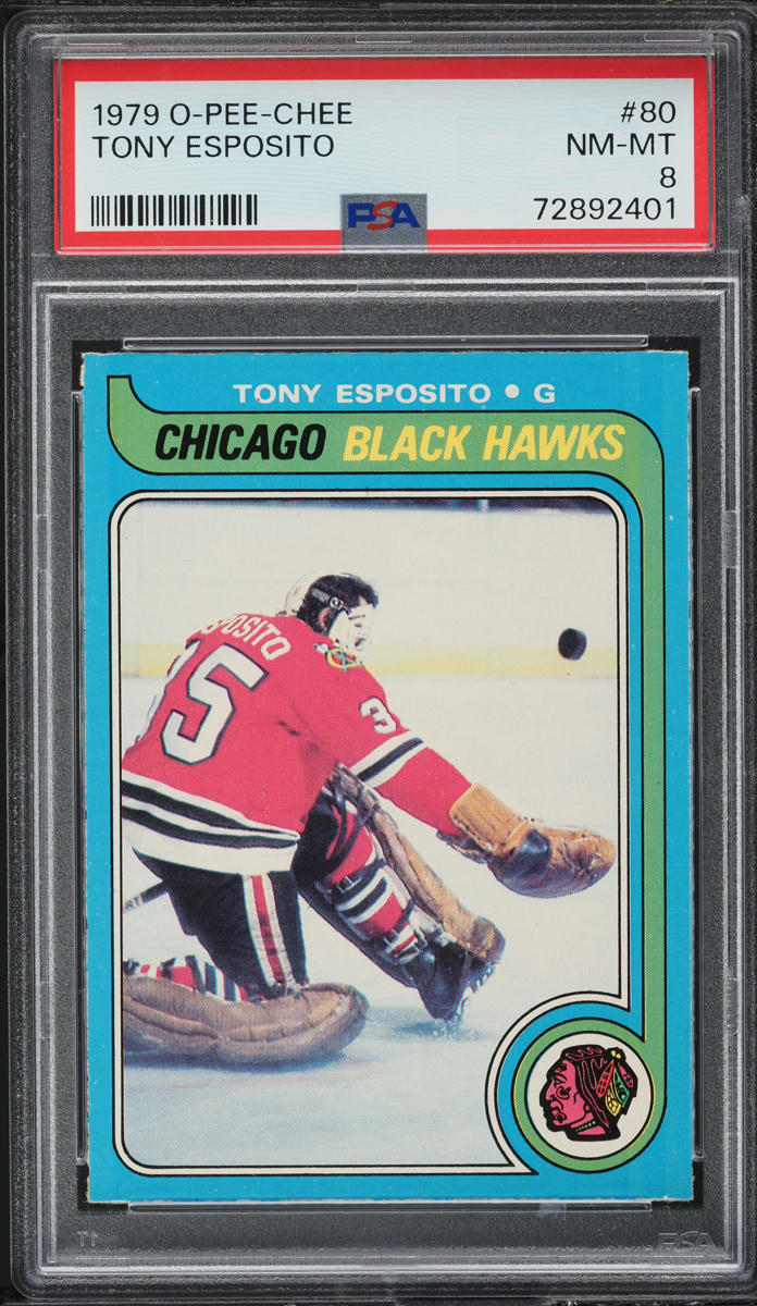 1979 O-Pee-Chee Hockey Tony Esposito #80 PSA 8 NM-MT