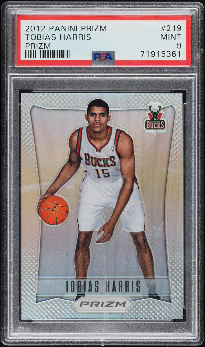 2012 Panini Prizm Silver Tobias Harris ROOKIE #219 PSA 9 MINT
