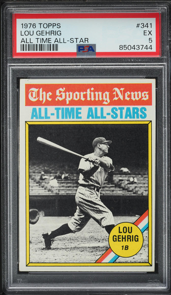 1976 Topps Lou Gehrig ALL TIME ALL-STAR #341 PSA 5 EX