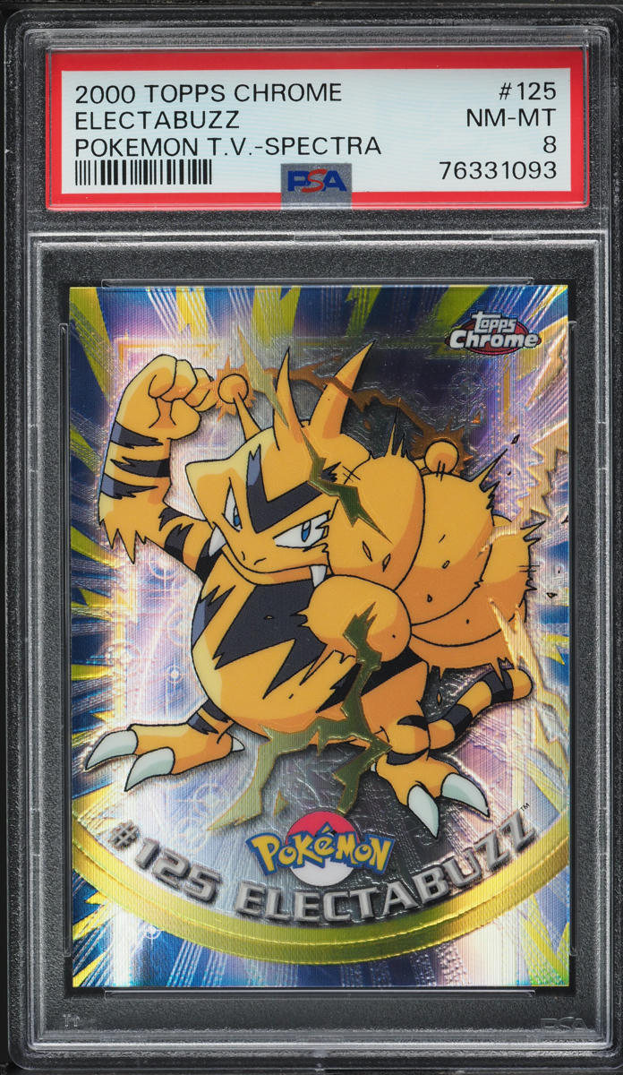 2000 Topps Chrome Pokemon Series 2 Spectra Electabuzz #125 PSA 8