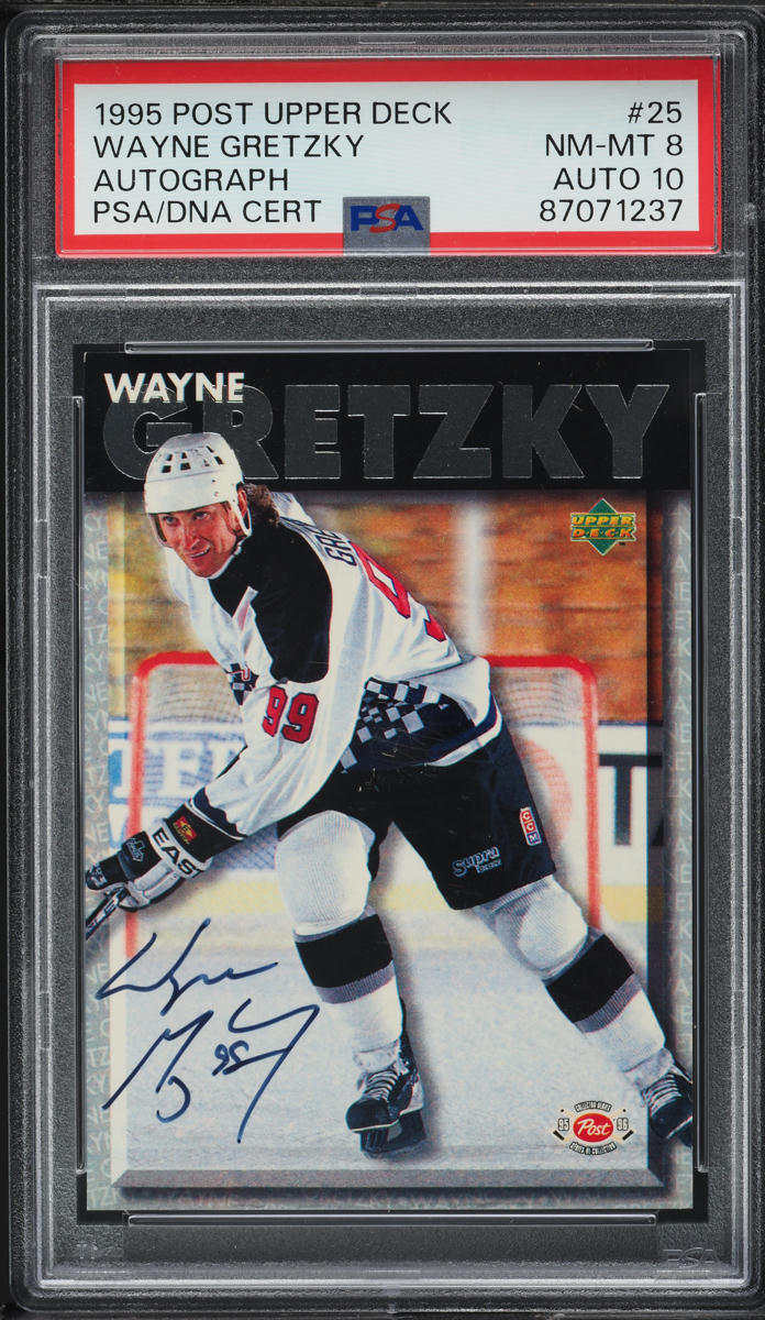 1995 Post Upper Deck Wayne Gretzky AUTO DNA 10 #25 PSA 8 NM-MT
