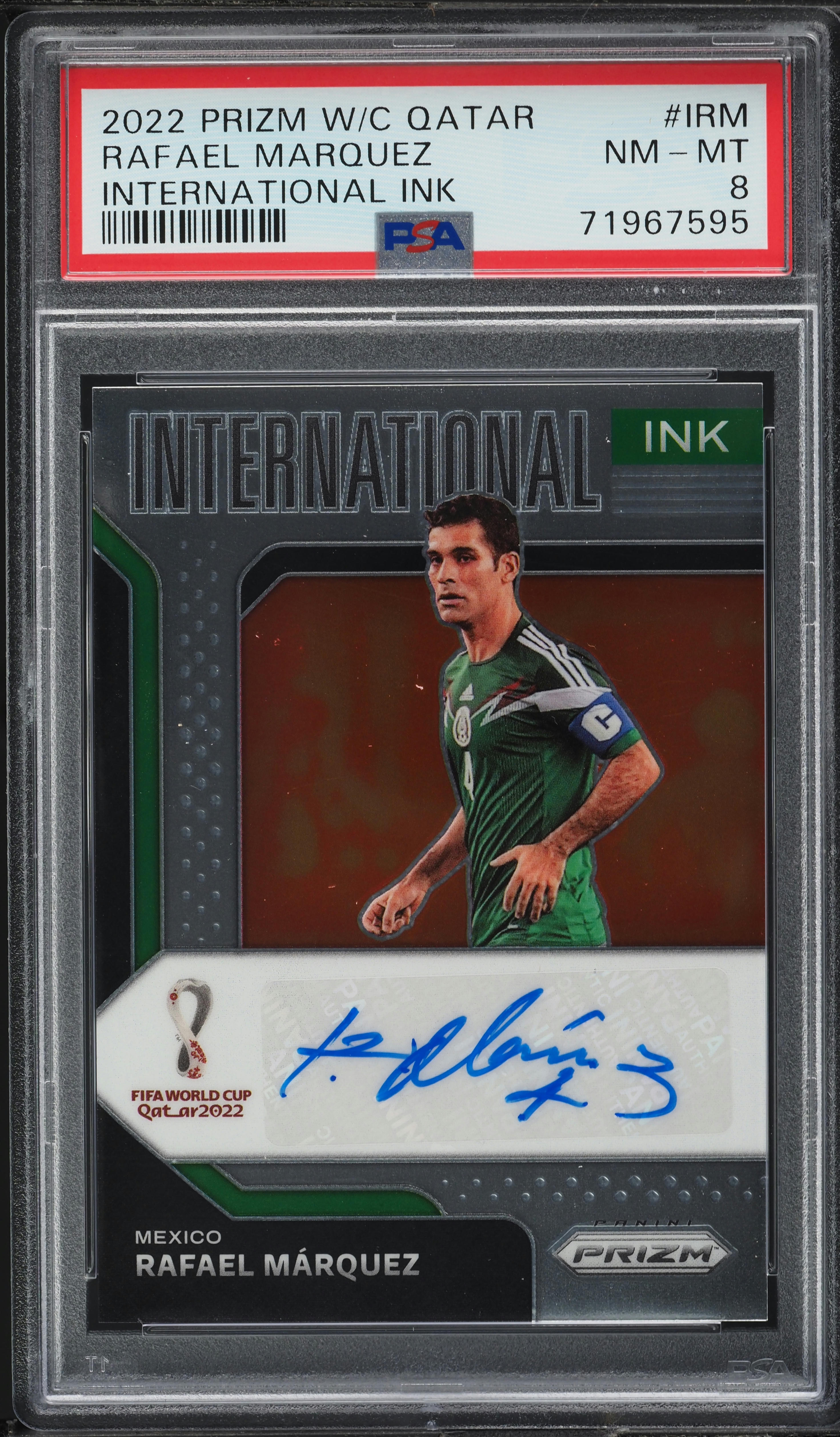 2022 Panini Prizm World Cup Qatar International Ink Rafael Marquez