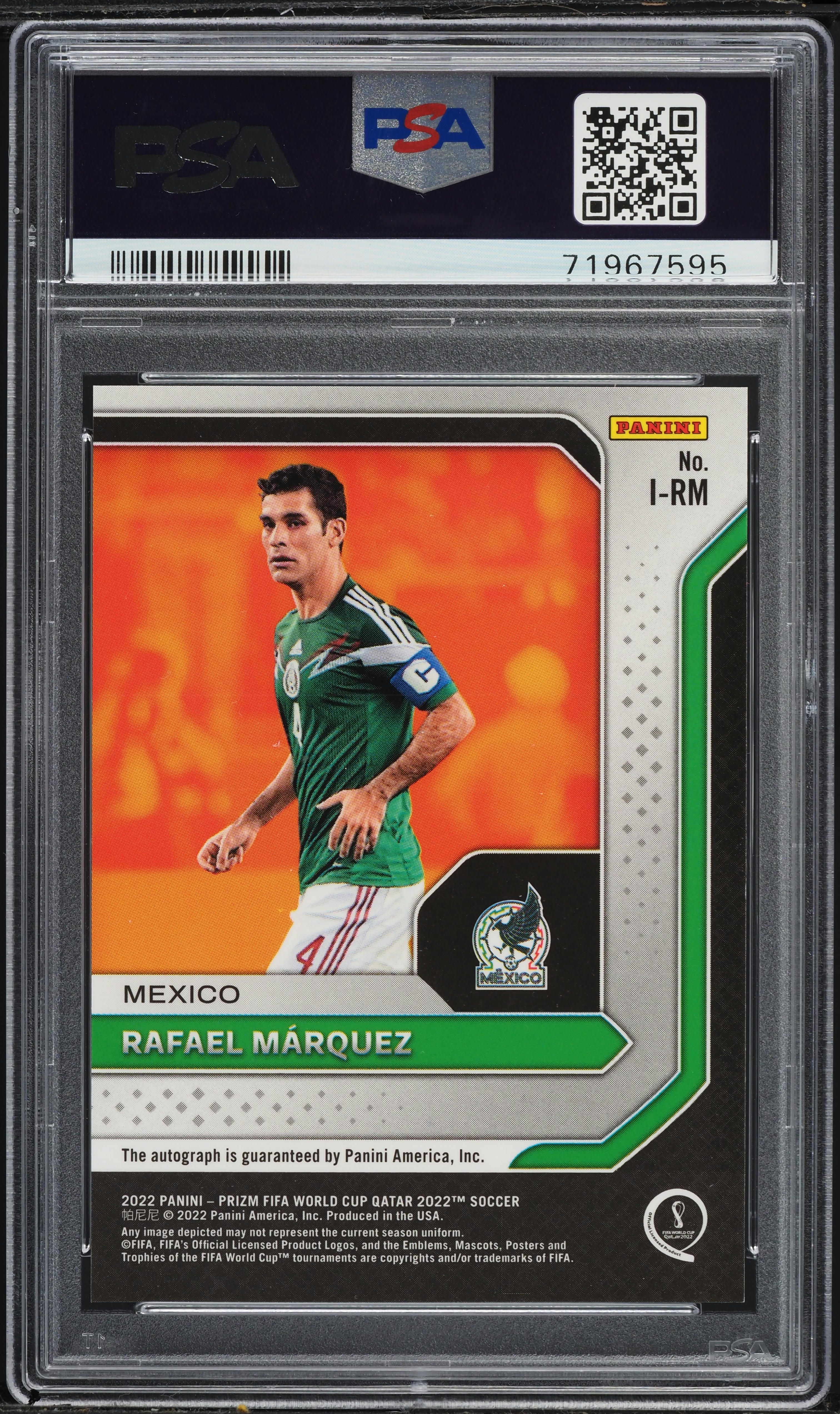 2022 Panini Prizm World Cup Qatar International Ink Rafael Marquez
