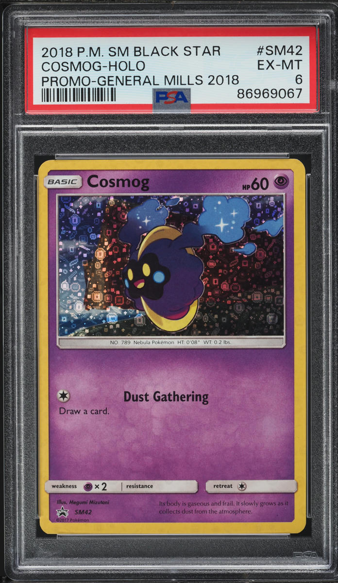2018 Pokemon SM Black Star Promo General Mills 2018 Holo Cosmog #SM42 PSA 6  EXMT on Fanatics Collect