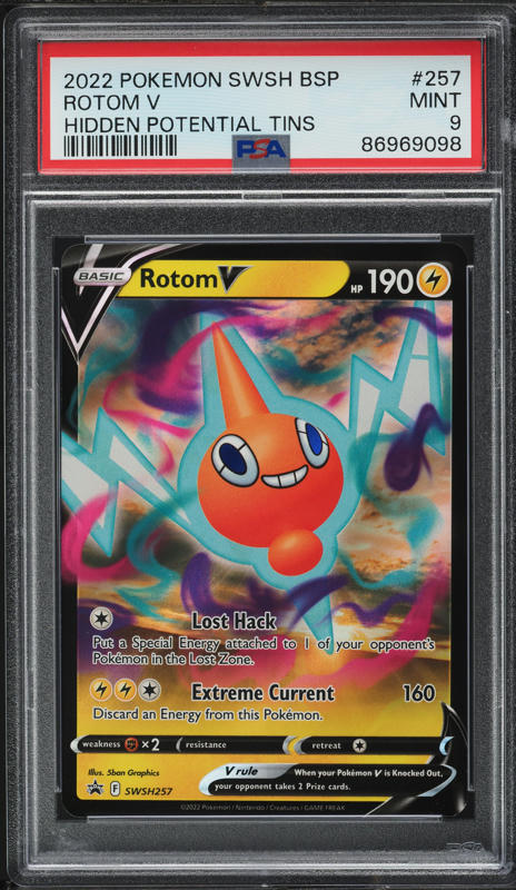 2022 Pokemon Japanese SWSH Lost Abyss Full Art Rotom V #104 CGC 10