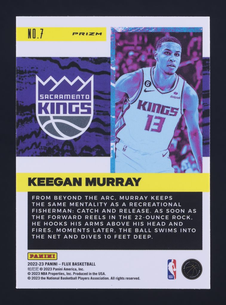 2022 Panini Flux Freshman Year Silver Keegan Murray ROOKIE #7 MBA