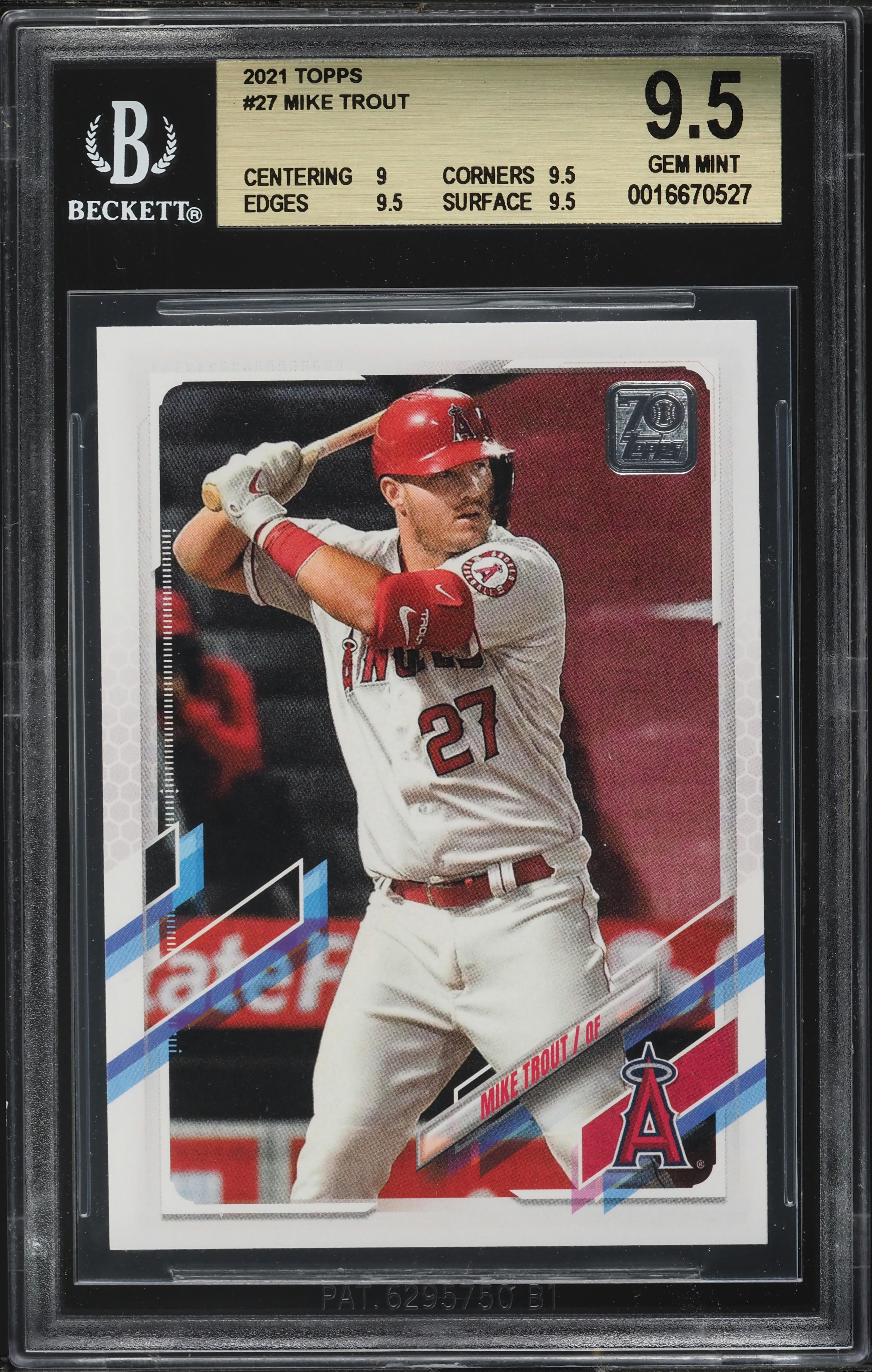 2021 Topps Mike Trout #27 BGS 9.5 GEM MINT on Fanatics Collect