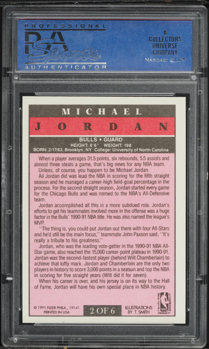 1991 Fleer Pro-Visions Michael Jordan #2 PSA 10 GEM MINT