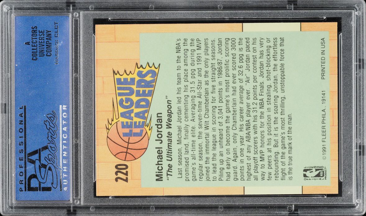 1991 Fleer Basketball Michael Jordan #220 PSA 10 GEM MINT on 