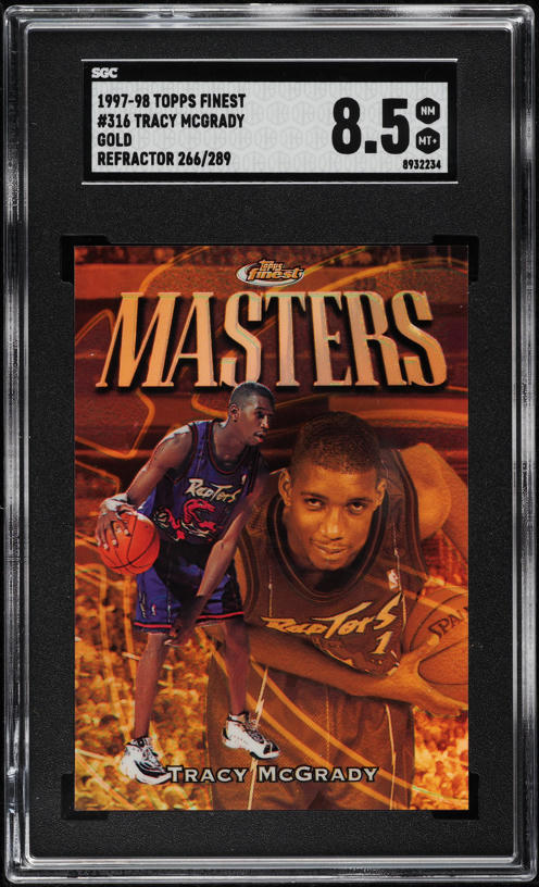 1997 Finest Embossed Refractor Tracy Mcgrady ROOKIE /263 #294 PSA