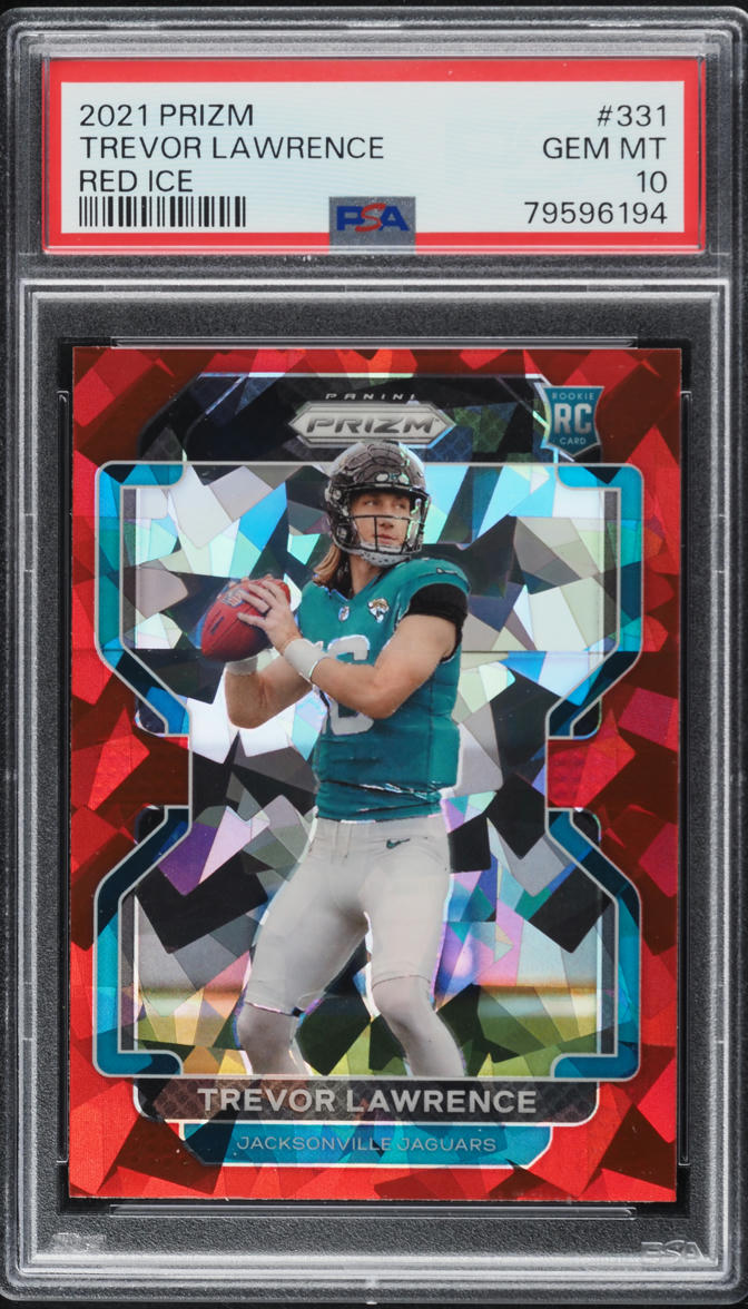 2021 Panini Prizm Red Ice Trevor Lawrence ROOKIE #331 PSA 10 GEM MINT