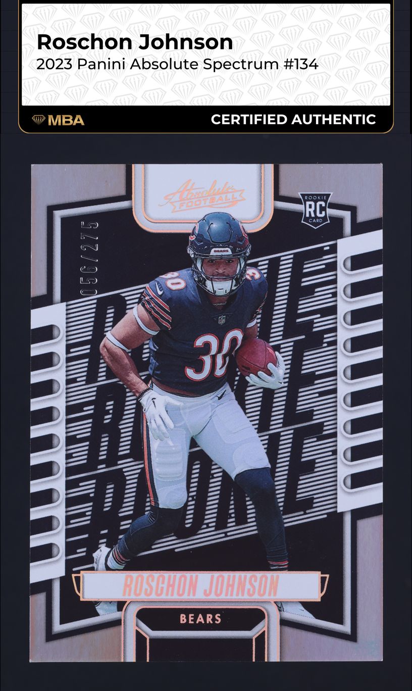 2023 Absolute Spectrum Roschon Johnson ROOKIE /275 #134 MBA AUTH