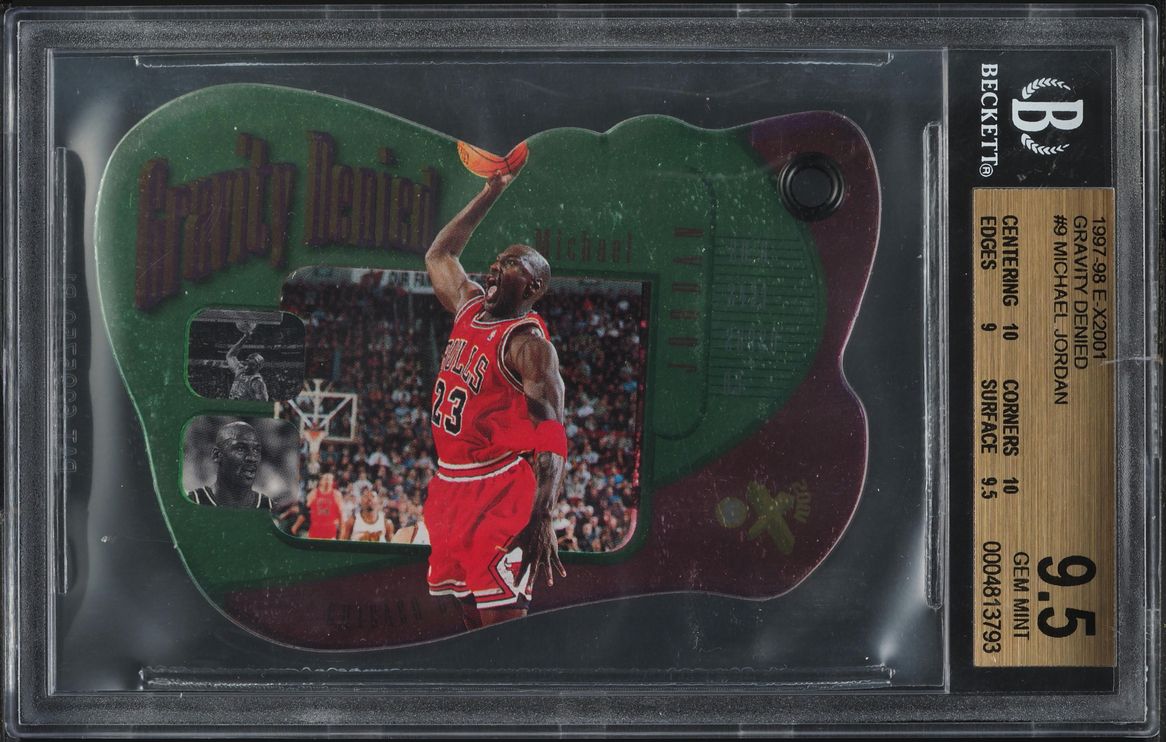 1997 Skybox E-X2001 Gravity Denied Michael Jordan #9 BGS 9.5 GEM MINT