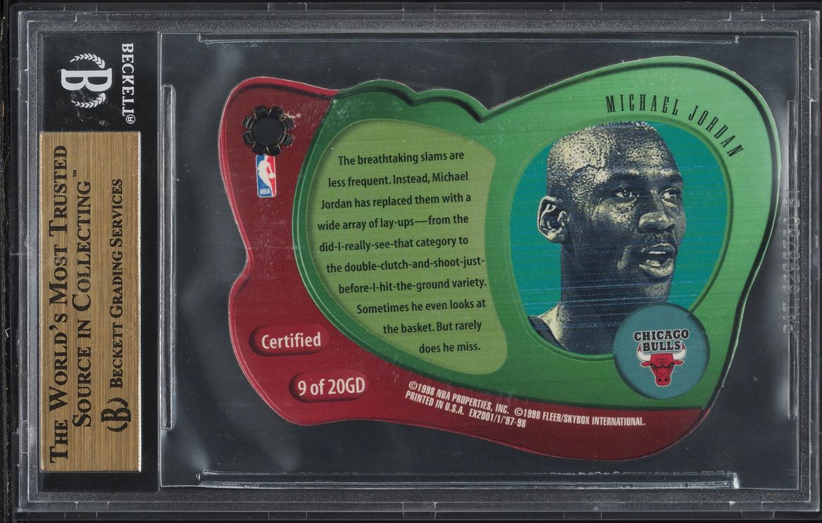 1997 Skybox E-X2001 Gravity Denied Michael Jordan #9 BGS 9.5 GEM MINT