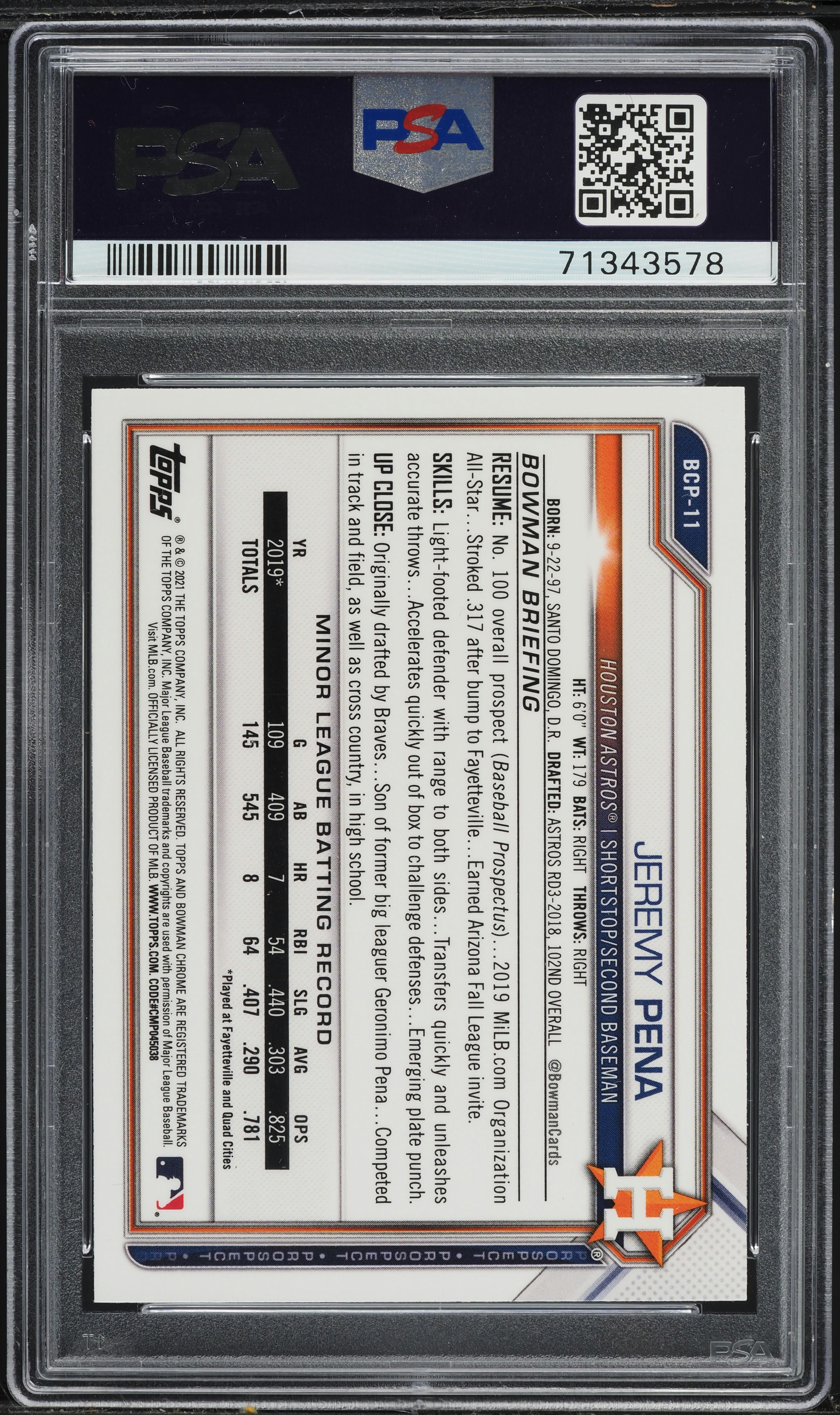 その他 2020 bowman sapphire Jeremy pena psa9 2020 bowman sapphire Jeremy pena psa9 【公式通販】
