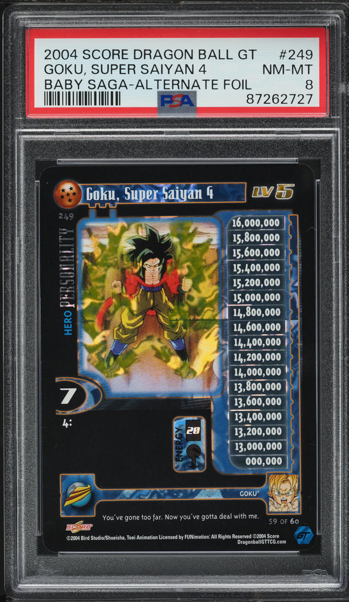 2004 Score Dragonball GT Baby Saga Alternate Foil Goku, Super
