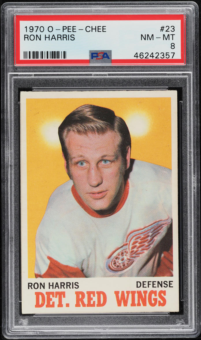 1970 O-Pee-Chee Hockey Ron Harris #23 PSA 8 NM-MT