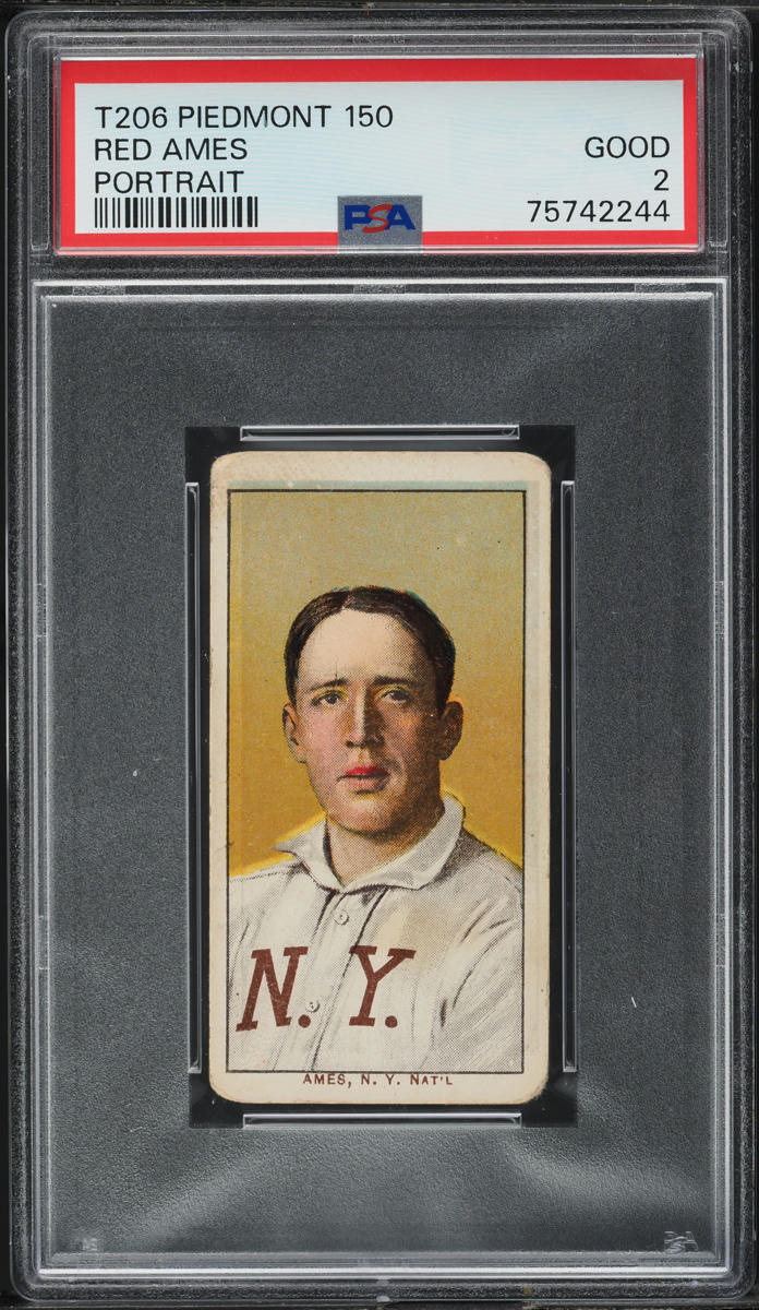 1909-11 T206 Red Ames PORTRAIT PSA 2 GD