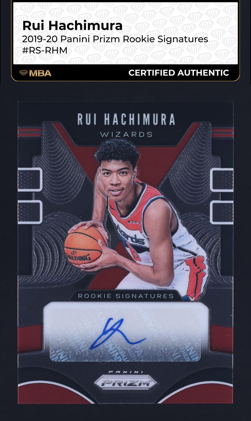 2019 Panini Prizm Signatures Rui Hachimura ROOKIE AUTO #RS-RHM MBA AUTH