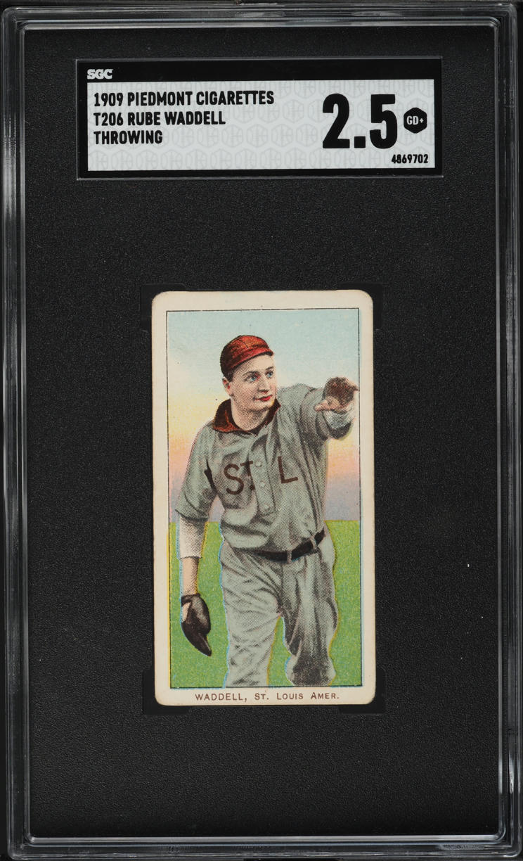 1909-11 T206 Rube Waddell THROWING SGC 2.5 GD+