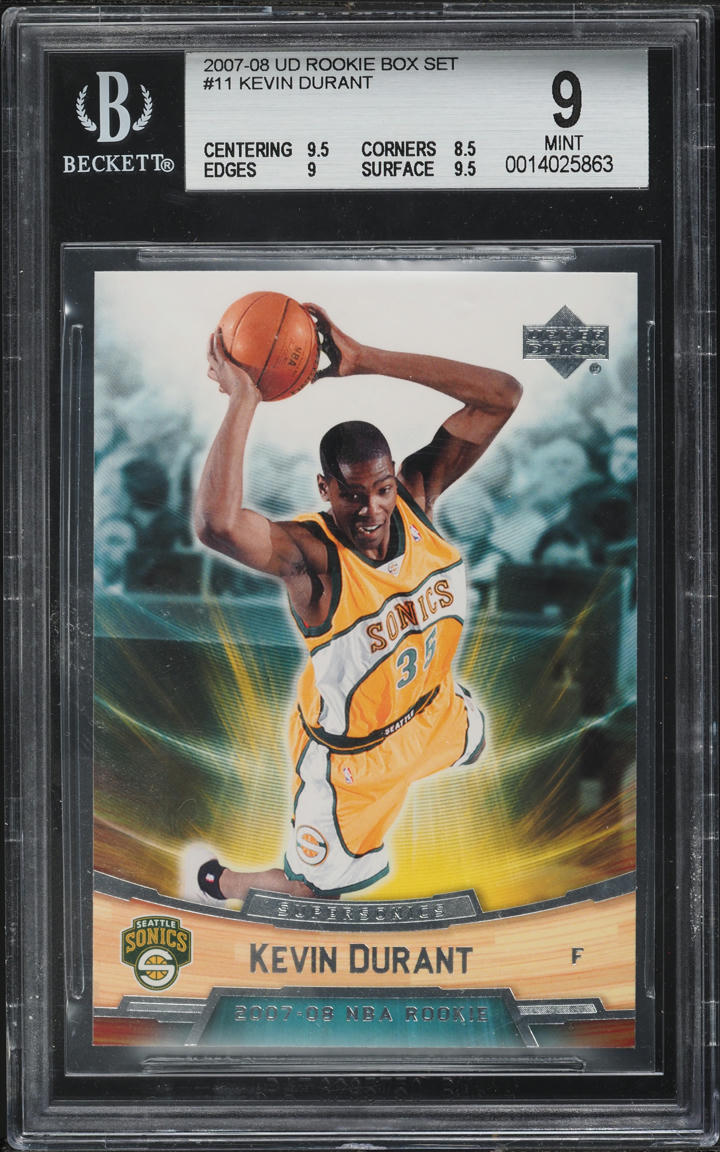 2007 Upper Deck Box Set Kevin Durant ROOKIE #11 BGS 9 MINT
