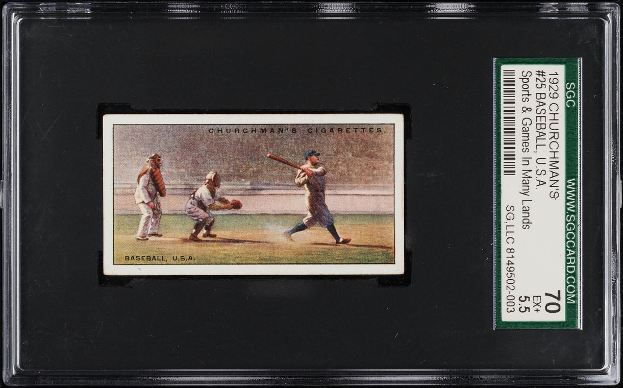 1929 Churchman Sports & Games Babe Ruth #25 SGC 5.5 EX+